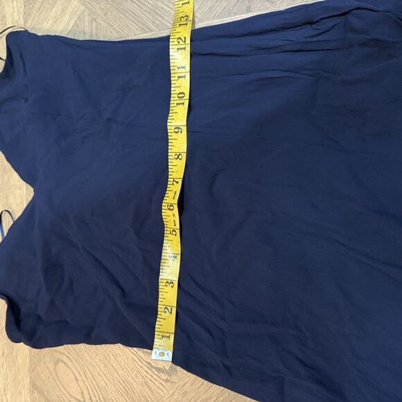 Reformation Pyper Dress Navy Blue Women's Size 4 Spaghetti Straps Maxi Gown Slit - Picture 10 of 13